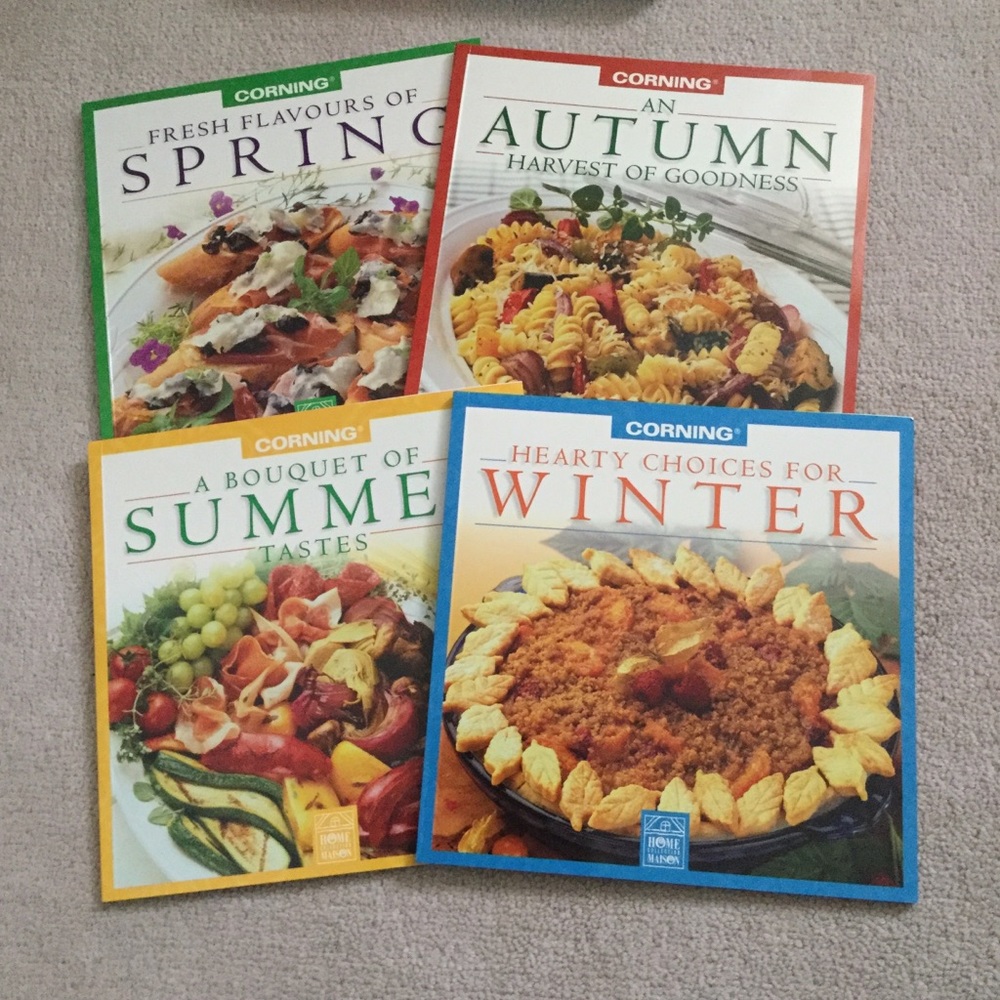 Set of 4 Corning’s All Seasons Cookbook